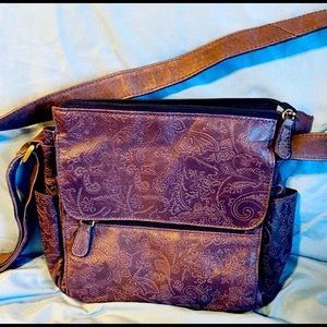 Great American Leather Works shoulder bag purple